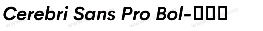 Cerebri Sans Pro Bol字体转换